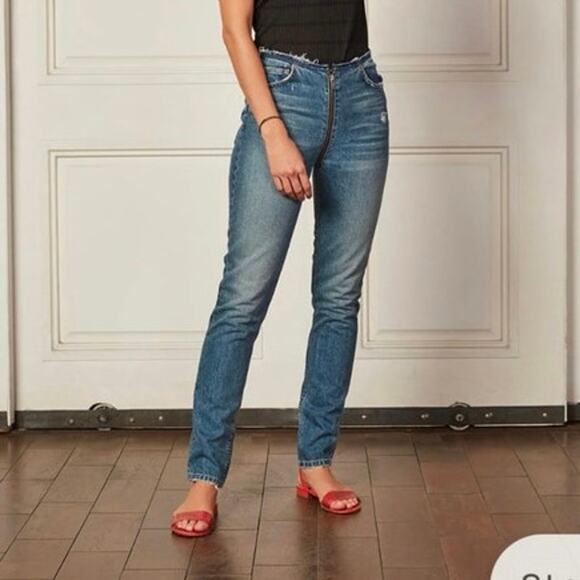 Boyish by HER Colby full zip raw hem slim jeans size 24/00 - Picture 1 of 10